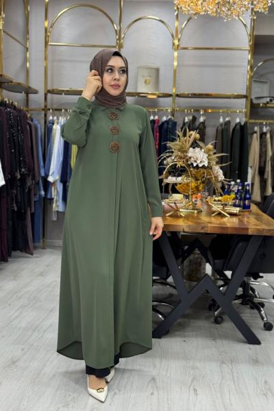 Gizli Düğmeli Gömlek Yeşil