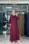 İdil Elbise Bordo