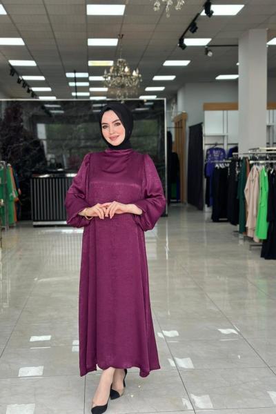 Lale Abiye Elbise Mürdüm