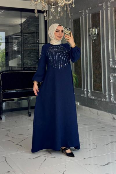 Mihriban Elbise Lacivert