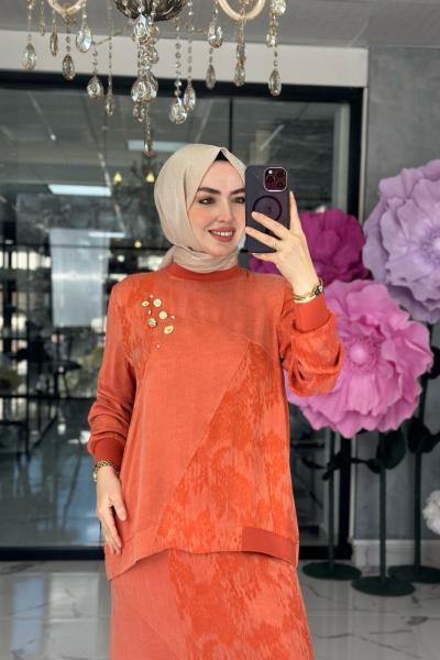 Nefes Etek Takım-Turuncu