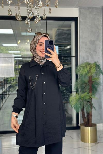 Sibel Pantolon Takım-Siyah