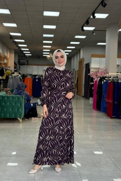 Talya Kristal Elbise-Mürdüm