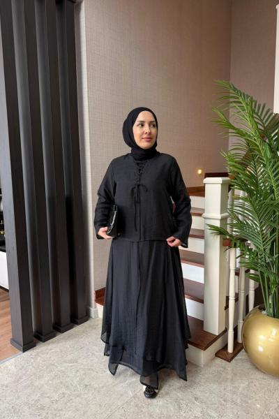 Amira Etekli Takım Siyah
