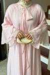 Bağlama Detay Tensel Elbise Pembe