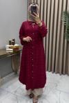 Boncuk Tunik Bordo