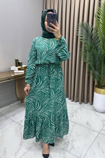 Kehribar Elbise Yeşil