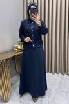Pullu Etekli Takım Lacivert