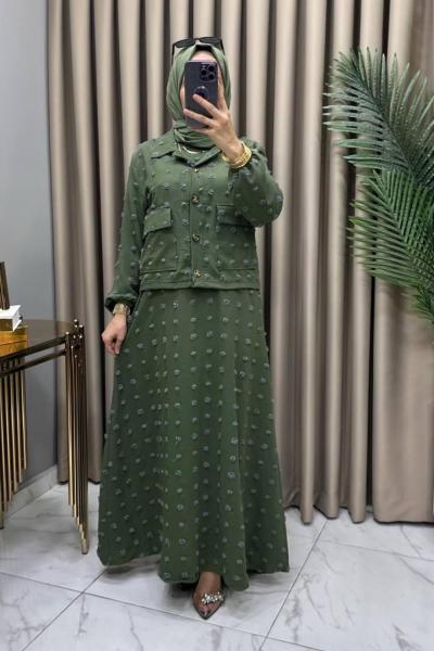 Rana Ceketli Elbise Takım Haki