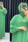 3322 Safa Tunik/Elbise Yeşil Yeşil