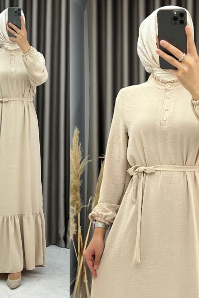 3479 Randa Elbise Vizon Taş Rengi