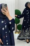 3973 Türkan Elbise  Lacivert
