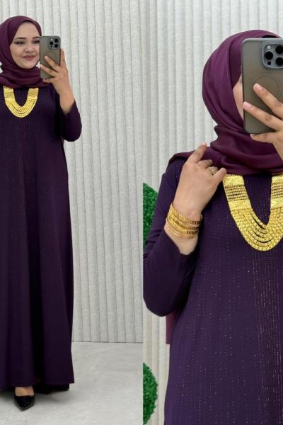 Ahenk Elbise  Mor