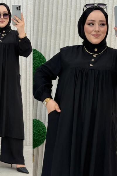 Akide  Pantolonlu takım Siyah