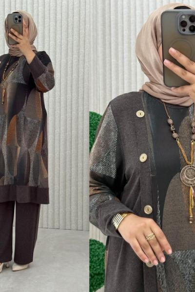 Almada Takım Kahverengi