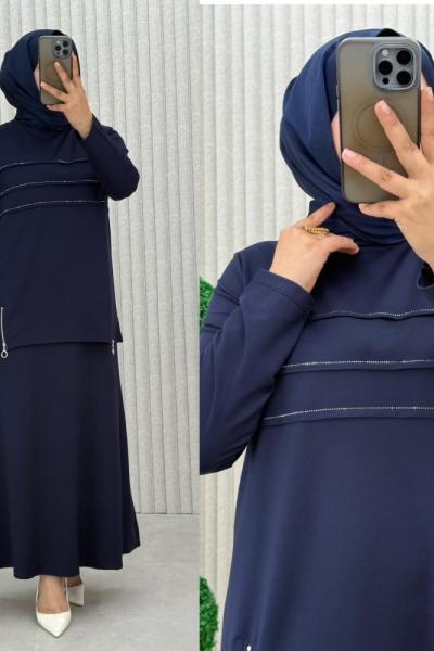 Aşkım Etekli Takım  Lacivert