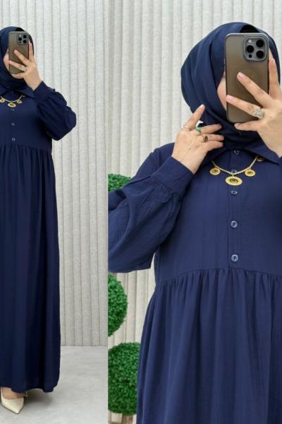 Aslı Elbise Lacivert