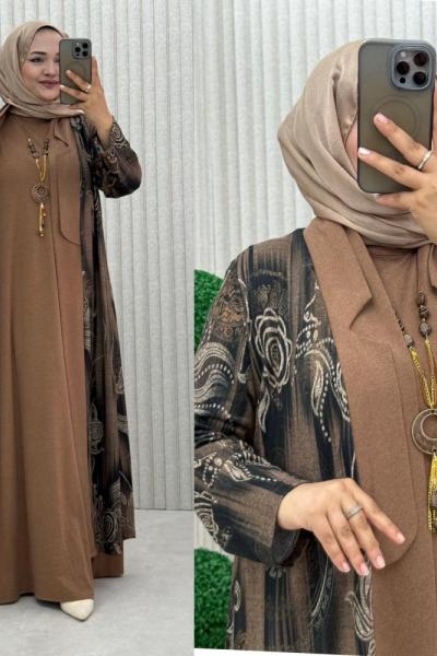 Aycan Elbise Takım Hardal Sarısı