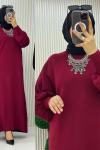 Belinay Elbise  Bordo