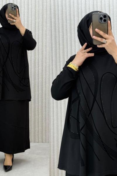 Berna Bluz siyahdalgalı