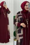 Birgü Elbise Takım Bordo