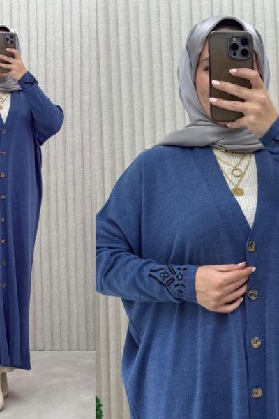 4155 destan hırka İndigo