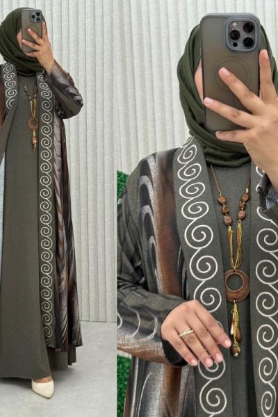 Döngü Elbise Takım Haki