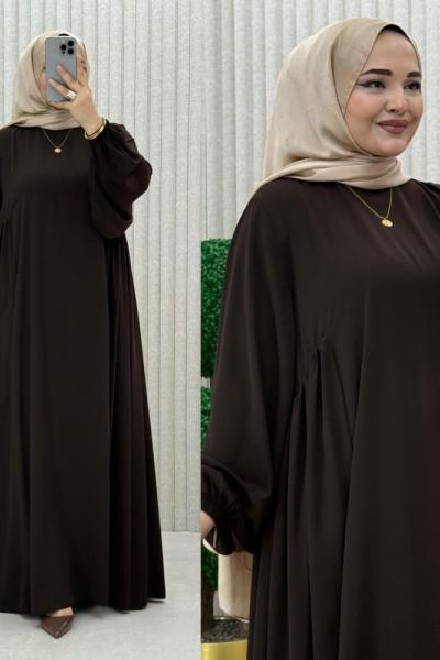 Efuli elbise Kahverengi