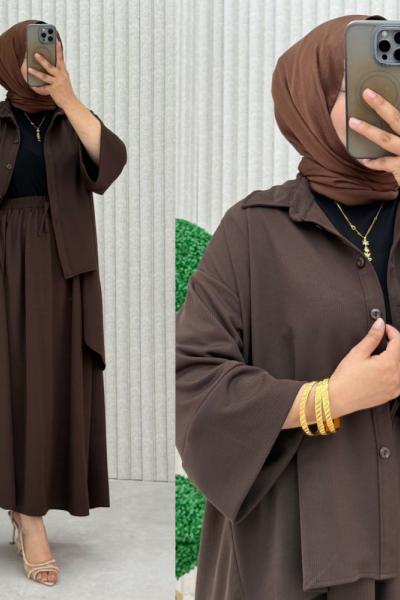 Emine Etekli Takım  Kahverengi