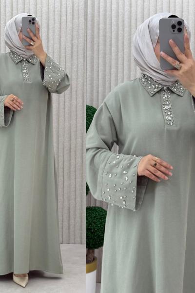 Estelya Elbise  Mint Yeşili