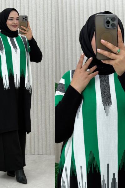 Fettan Triko Takım Siyah -Yeşil