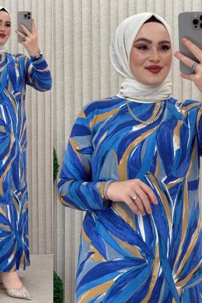 Filiz  Elbise  Mavi