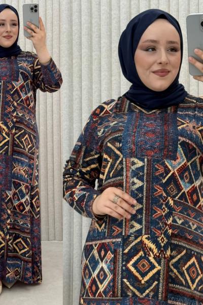 Filiz  Elbise  siyah-etnik