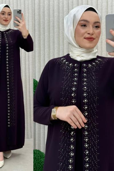 Firuze abiye ferace Mürdüm