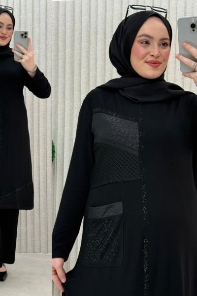Fulya Pantolonlu takım Siyah