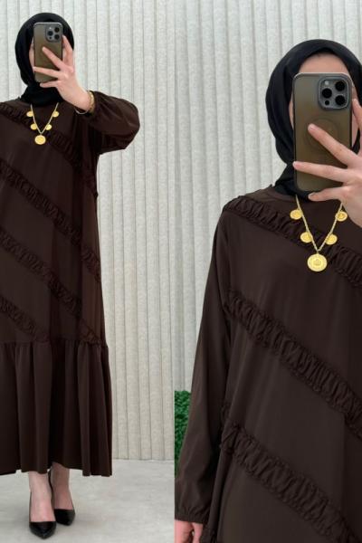 Gülay Elbise Kahverengi