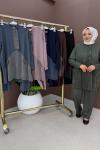 Gündüz Pantolonlu Takım Kahverengi