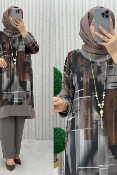 Hançer Pantolonlu Takım  Vizon