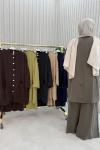 Harem Pantolonlu Takım  Kahverengi