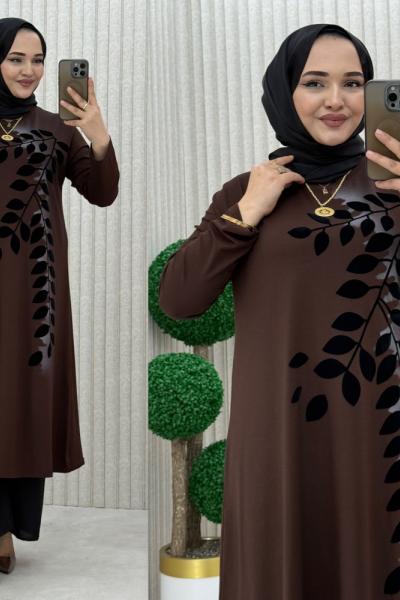Kadife tunik Kahverengi