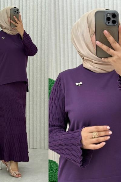 Kelebek Etekli Takım  Mor