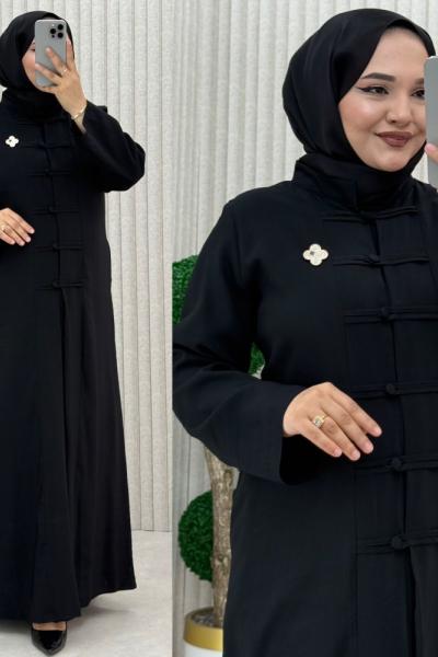 Krizantem Elbise  Siyah