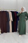 Krizantem Elbise  Taş Rengi