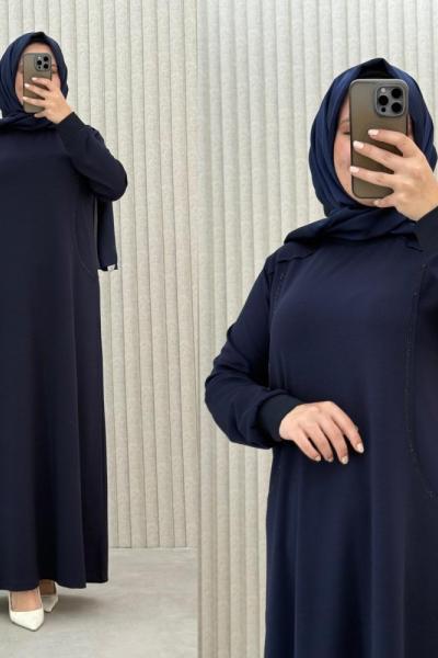 Lalezar Elbise Lacivert