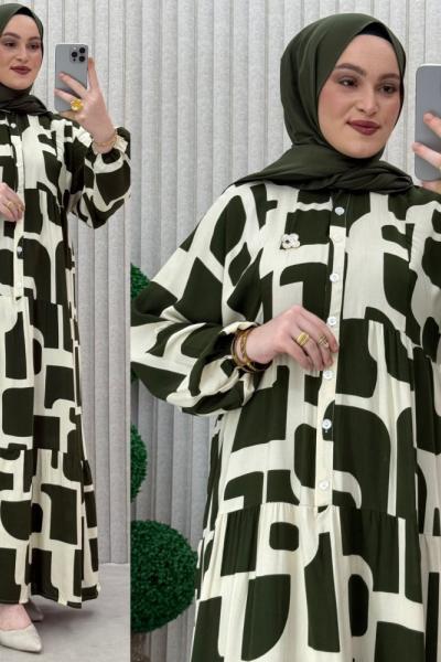 Layla Elbise Haki