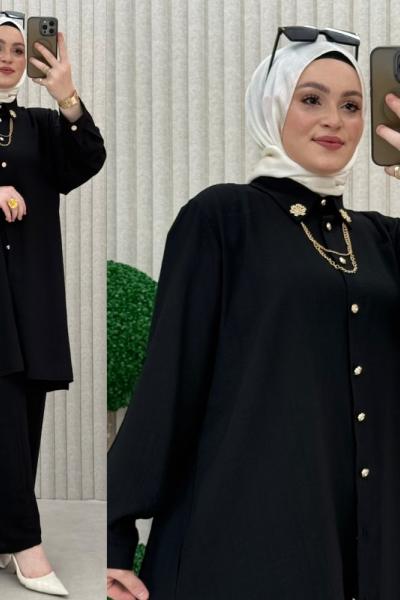 Lidya Pantolonlu takım Siyah