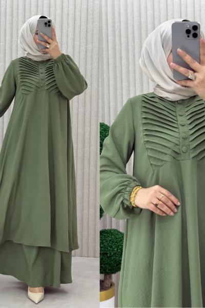 LİNA ETEKLİ TAKIM  Haki