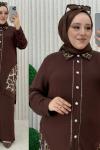 Luis Pantolonlu Takım Kahverengi