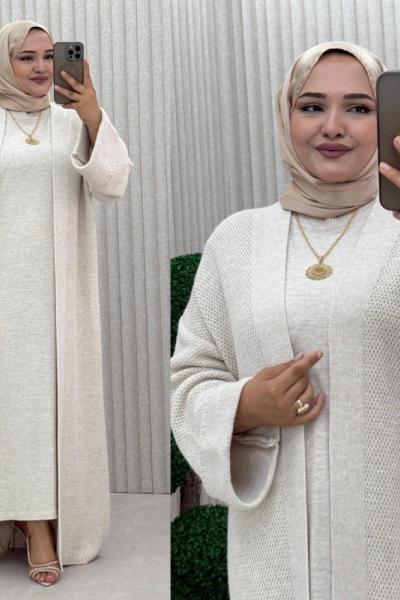 Malika Hırka Takım  Taş Rengi