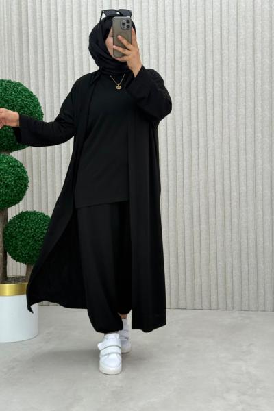 Manolya 3 Lü Takım Siyah